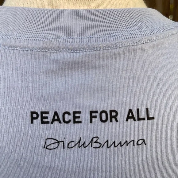 Uniqlo X Dick Bruna Peace for all Blue women’s tee cut cropped Bunny Print XS - Picture 3 of 7